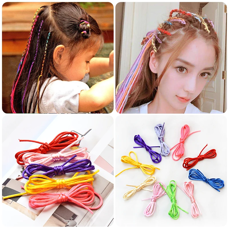 

2019 Novelty Colorful Wigs Weave Ponytail Hair Ornament Headbands Beauty Hair Bands Headwear Kids Hair Accessories Rabbons