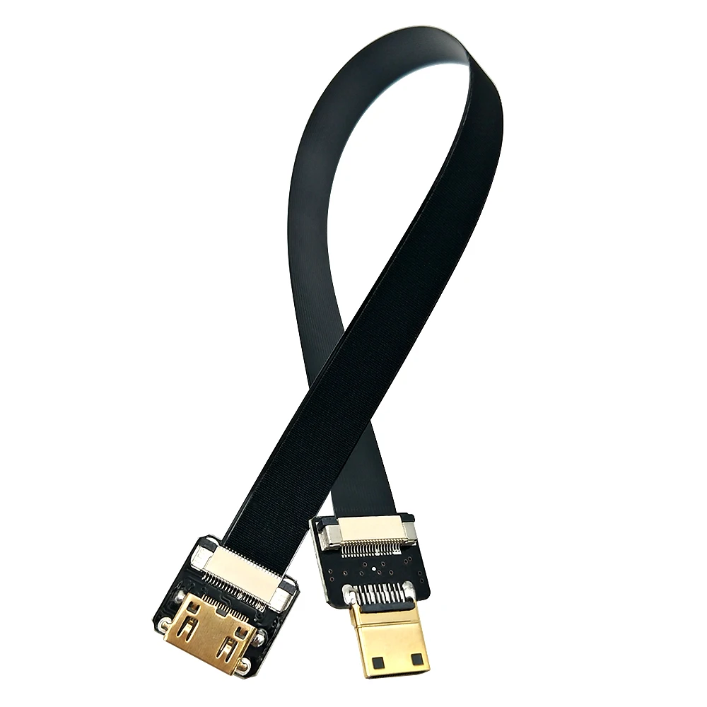Danspeed 20 см женский и мужской F/M FPV Mini HDMI к FPC плоский тонкий кабель для