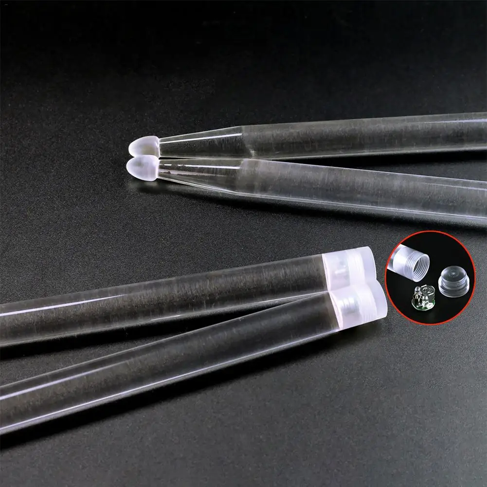 Luminous Drumsticks, Stage Jazz Drumsticks, Bright LED Light Up Drum Stick, Glows In The Dark, 5A Acrylic Material