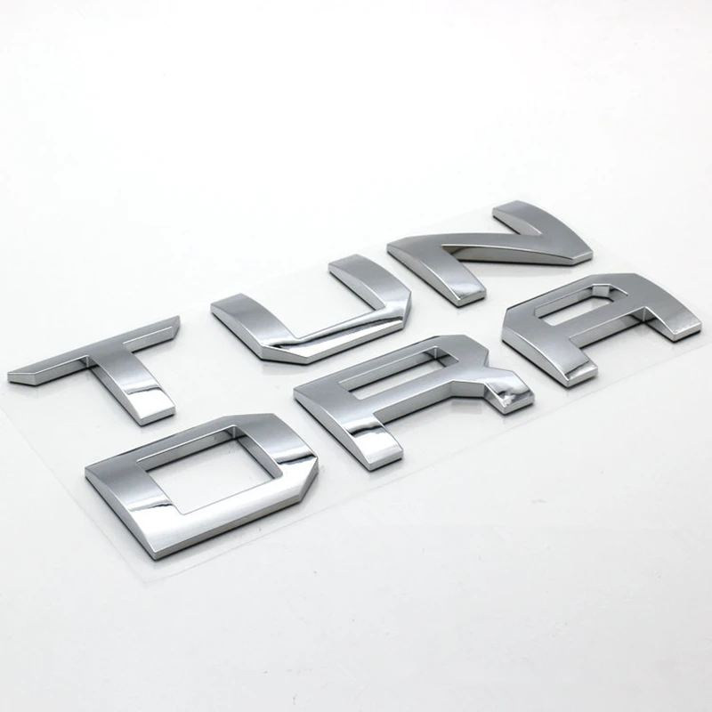 

DIY Tailgate Insert Letters Chrome plating 3D Car Styling car Sticker emblems car accessories For Toyota Tundra 2014-2018