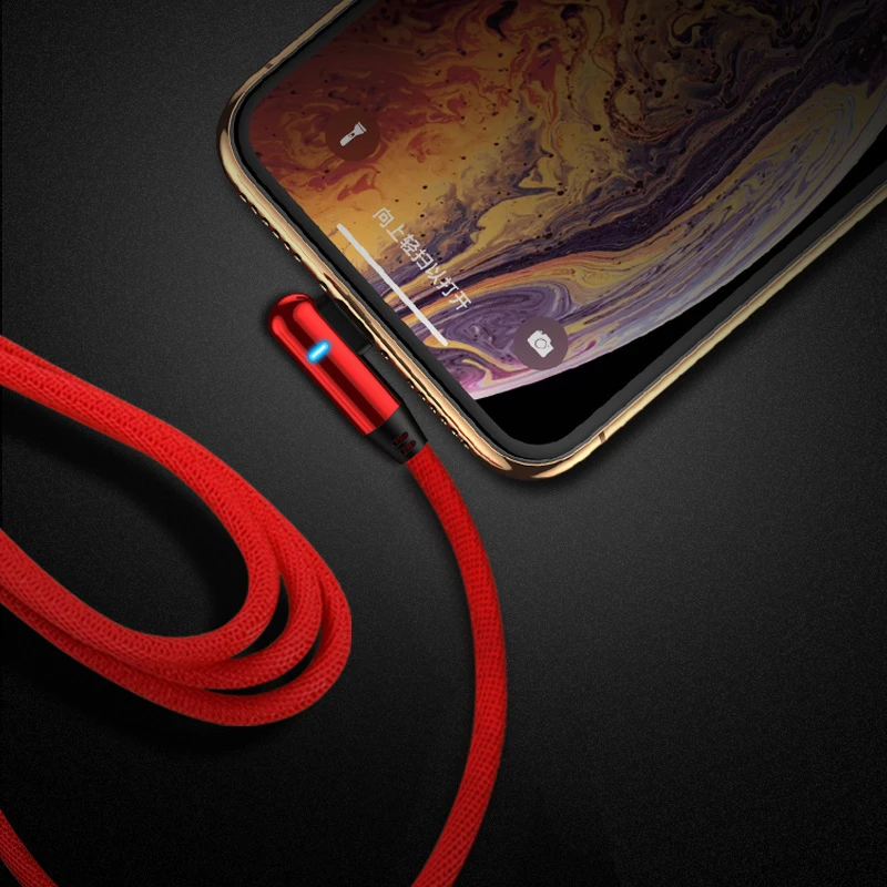 90 градусов Микро зарядный кабель USB 2.4A для передачи данных микро samsung Xiaomi Android
