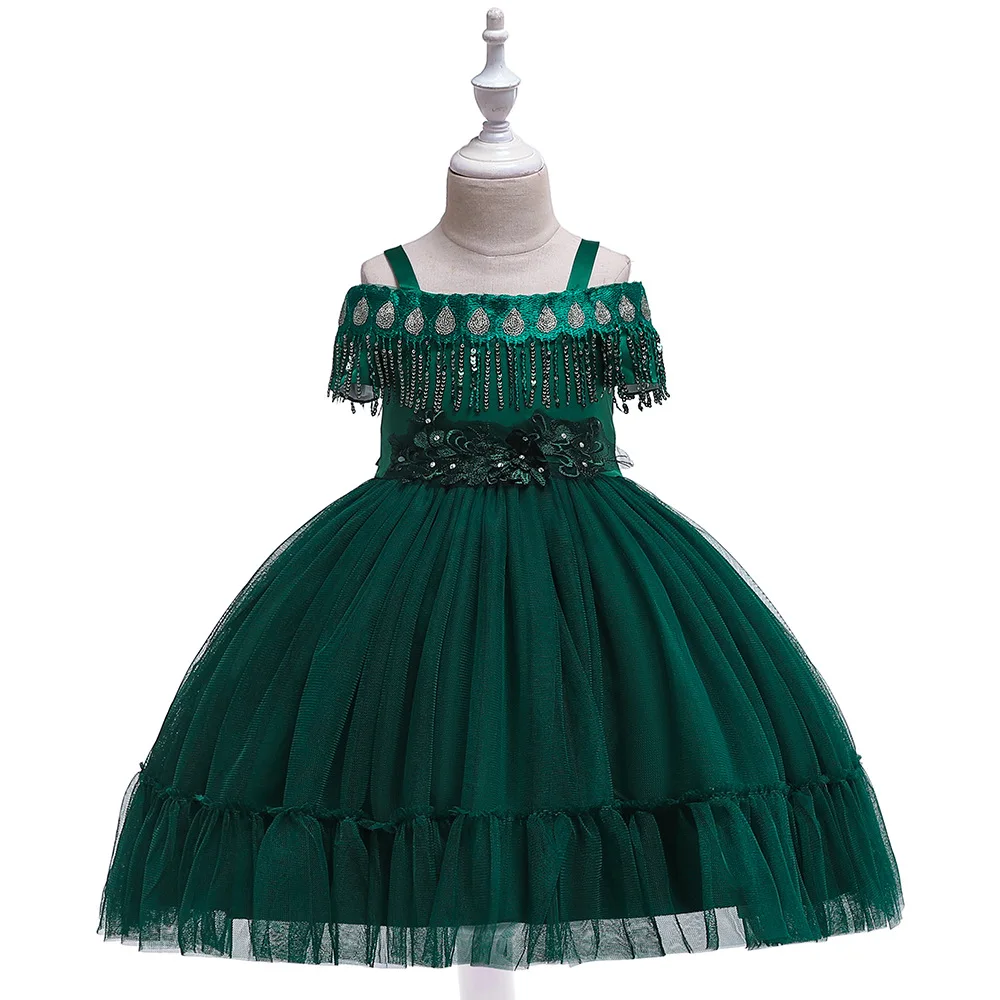 Платье принцессы с цветами для девочек летнее платье пачка свадьбы дня рождения