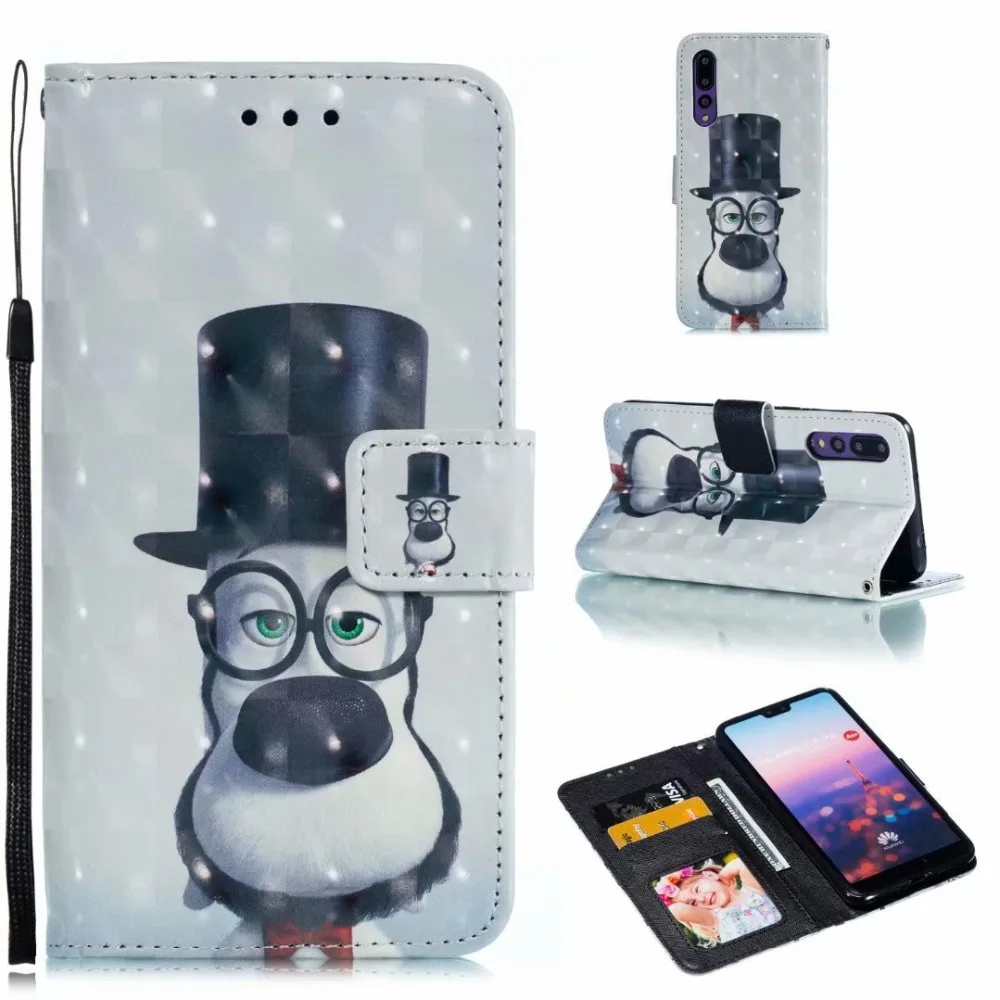 P20 Lite чехол для huawei Коврики 20 Pro Чехол 3D живопись кожаный книжка телефона Y9 2019