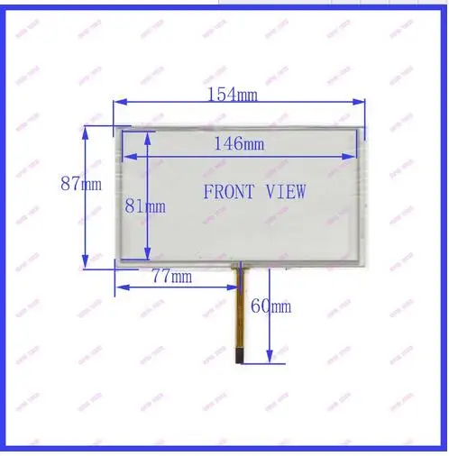7/'/' 4 lines touch screen 165*75 for futaba T14MZ Touch Pad Glass 165mm*75mm