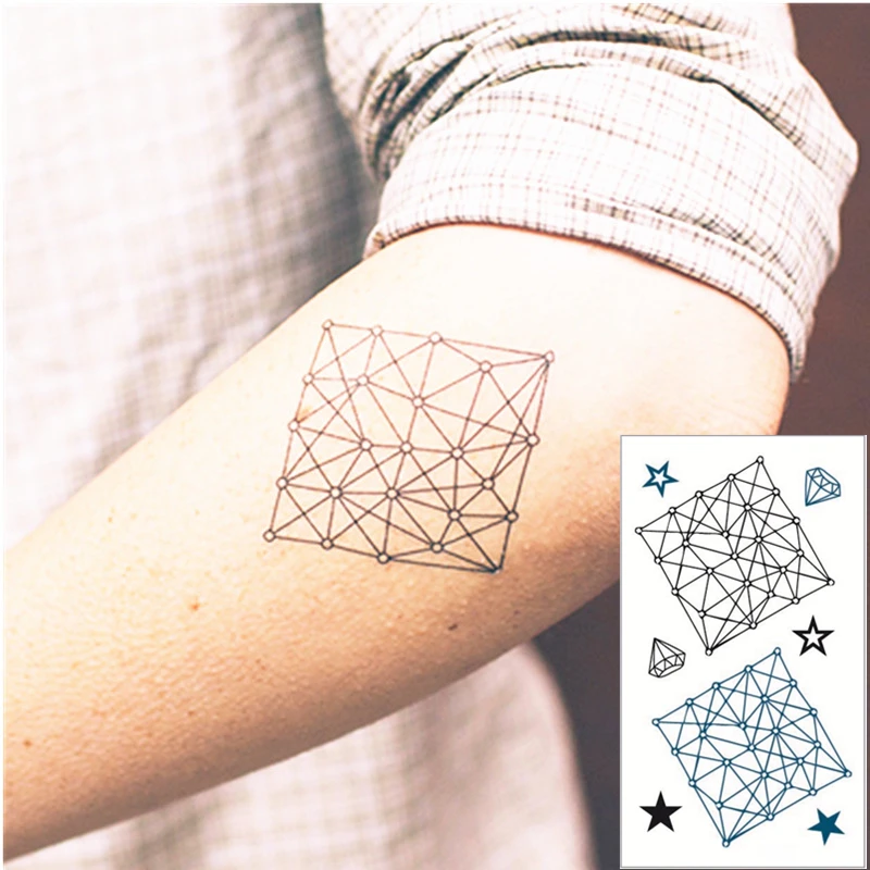 SHNAPIGN Кубик Рубика Flash Tattoo ручная наклейка 10 5*6 см маленькая Водонепроницаемая хна