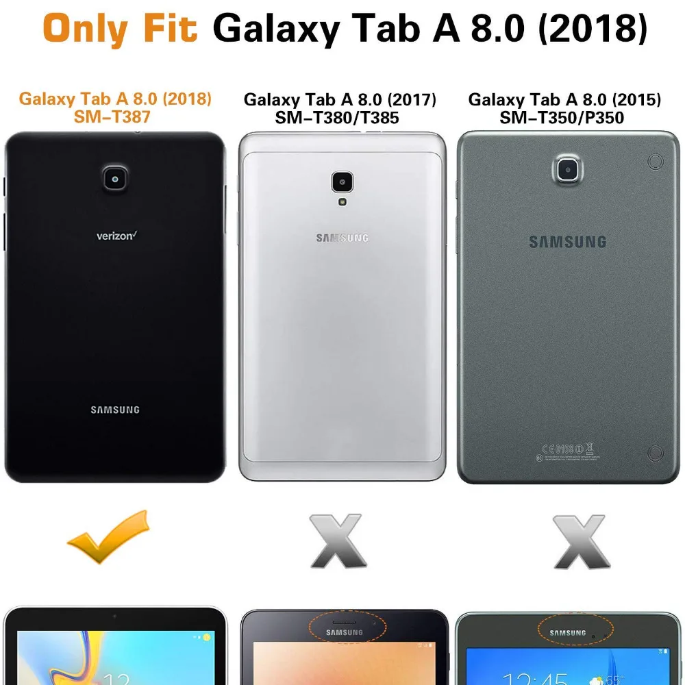 Чехол для samsung Galaxy Tab A 8 0 2018 дюймов T387 T387V SM-T387 SM-T387V чехол планшета безопасный