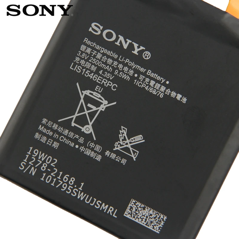 Оригинальная сменная батарея sony LIS1546ERPC для sony Xperia C3 S55U S55T, настоящая батарея для телефона 2500 мАч