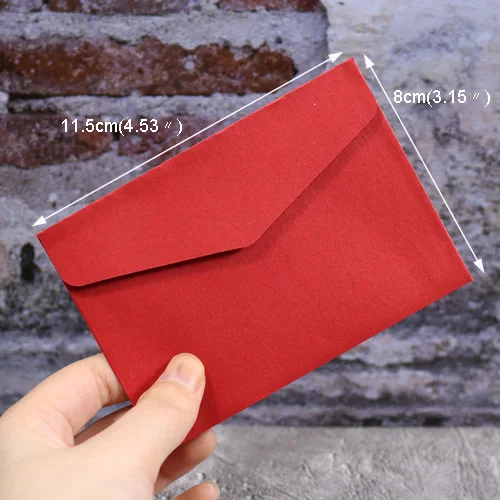 10pcs red 10 шт. мини-конверты конфетных цветов, канцелярские принадлежности, подарочные карты, одноцветные конверты, открытки, фото конверты, конверты для офиса, школы - Цвет: 10pcs red