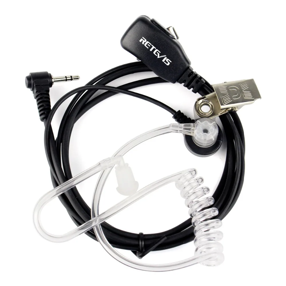 2 шт. Retevis T 001 1 Pin гарнитура PTT MIC шумоподавление тайная воздушная Акустическая