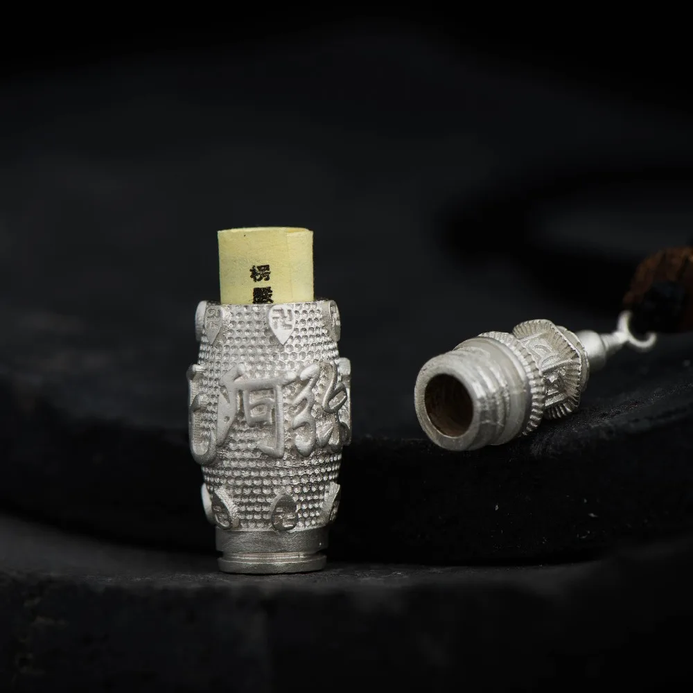 925 Sterling silver Namo Amitabha Mantra Pendant Necklace with Shurangama inside | Украшения и аксессуары