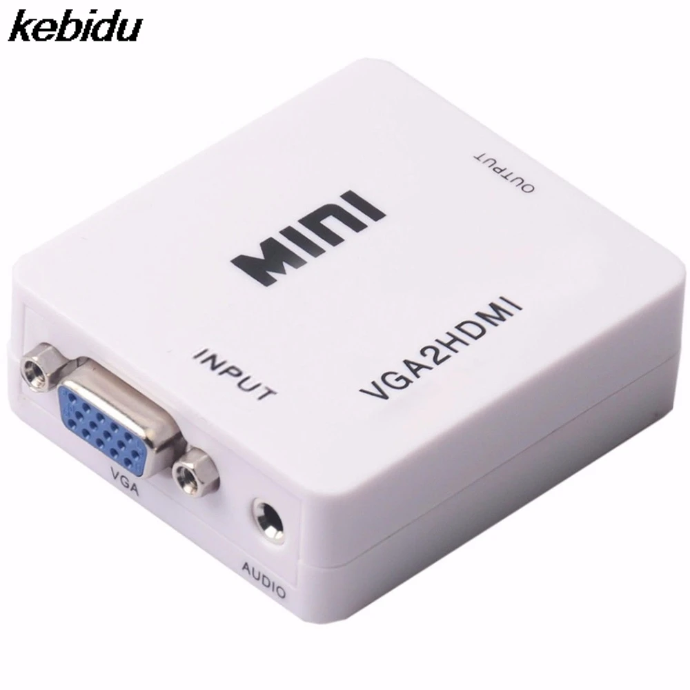 Разъем адаптера 1080P для проектора ПК ноутбука в HDTV с преобразователем 2VGA