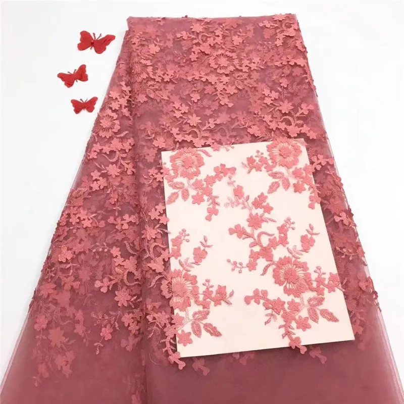 New Elegant Lilac Nigerian French Laces Fabrics 2018 African Tulle Lace Fabric Mesh Embroidery For Women Dress | Дом и сад