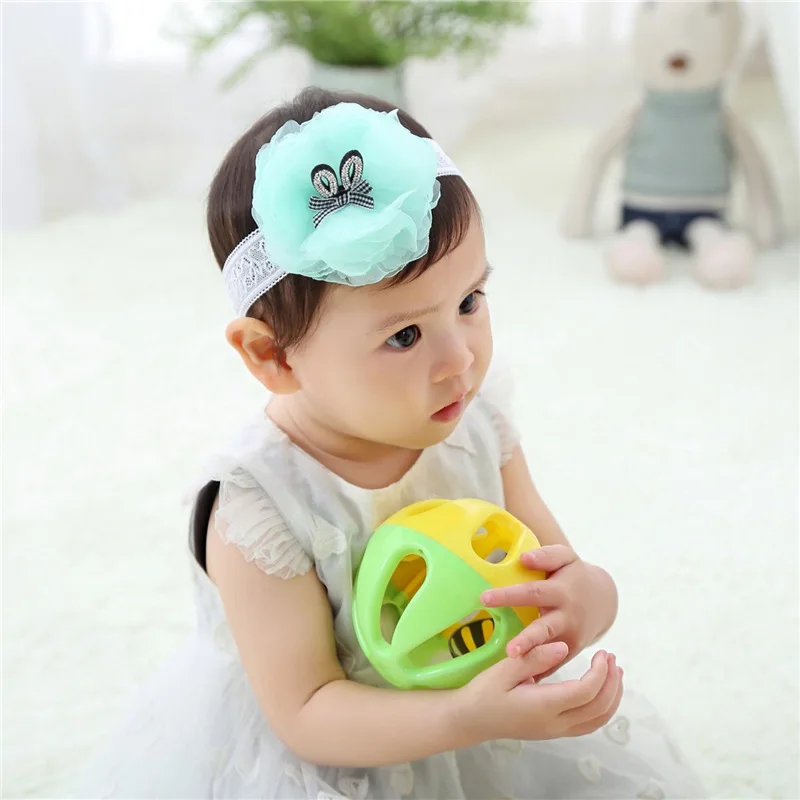 

1pcs 2018 Baby Flower Rabbit Crown Headband Floral Lace Hair Bands Children Girls Handmade DIY Headwear Hair Accessories