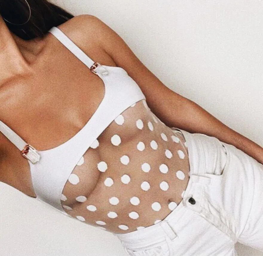 Женский прозрачный купальник купальный костюм с пуш-ап сексуальный боди цельное