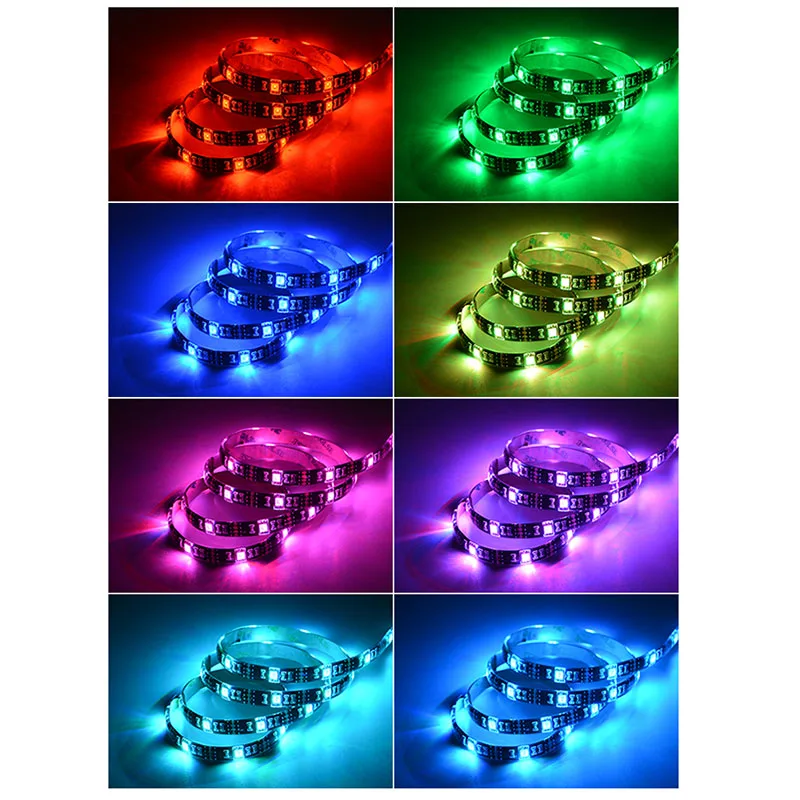 Светодиодные ленты для кухни 16 цветов USB RGB светодиодный SMD5050 30 светодиодный/м
