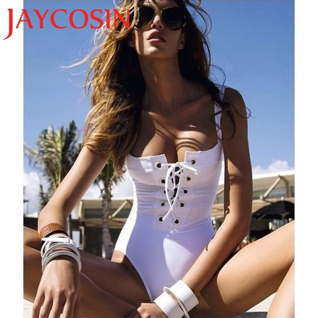 Jumpsuits Hot 2017 Sexy Women New Fashion One Piece Bathing Push Up Jumpsuit Bodysuits White Solid Wonderful Drop Shipping 726 | Женская