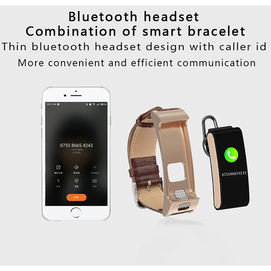 Фитнес часы для мужчин и женщин Bluetooth Talk Band монитор сердечного ритма спортивные