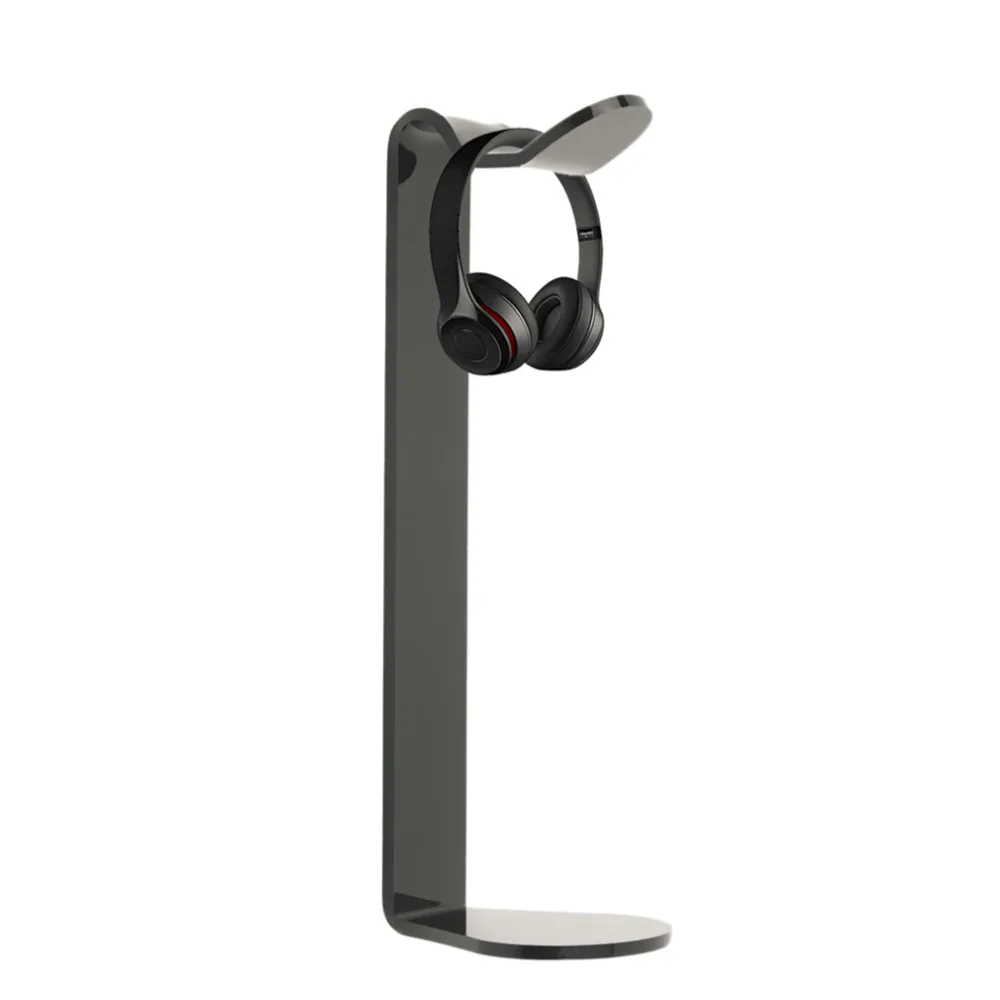 storage Holder racks 2 Colors Acrylic Earphone Headset Hanger Headphone Desk Stand Fashion Display For Headphones Bracket | Дом и сад