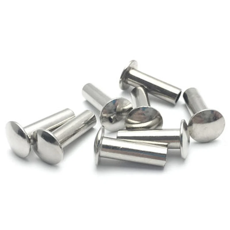 40pcs M3 304 stainless steel flat round head semi-tubular rivet Hollow nail GB873 3mm-9mm Length | Обустройство дома