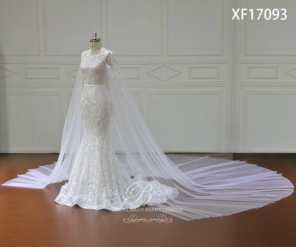 Beautybridal Luxury Royal Train Mermaid Wedding Dresses Gorgeous tulle Vestido De Noiva Sweetehart Wedding DressXF17093