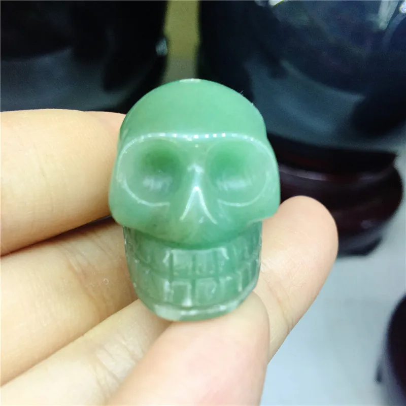 1 шт. ручная работа натуральный тигровый глаз аметист Череп кристалл резная