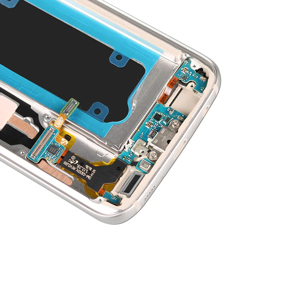 S7 ЖК дисплей для Samsung Galaxy экран G930A G930T G930V G930P сенсорный дигитайзер рамка домашняя