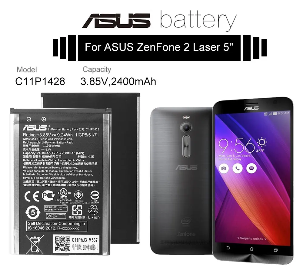 ASUS сменный аккумулятор для телефона C11P1428 2400 мАч для Asus ZenFone 2 Laser ZE500KL ZE500KG Z00ED " Бесплатные инструменты