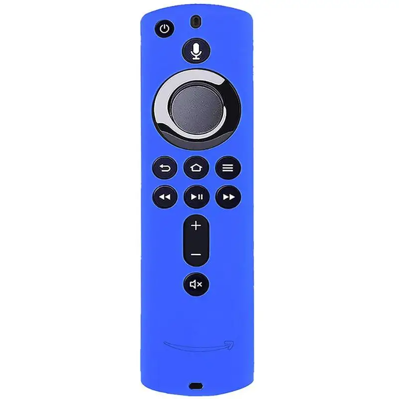 Blue Защитный чехол 5,9 дюймов Мягкий силиконовый чехол противоударный Противоскользящий чехол для Amazon Fire tv Stick 4K пульт дистанционного управления newst - Цвет: Blue