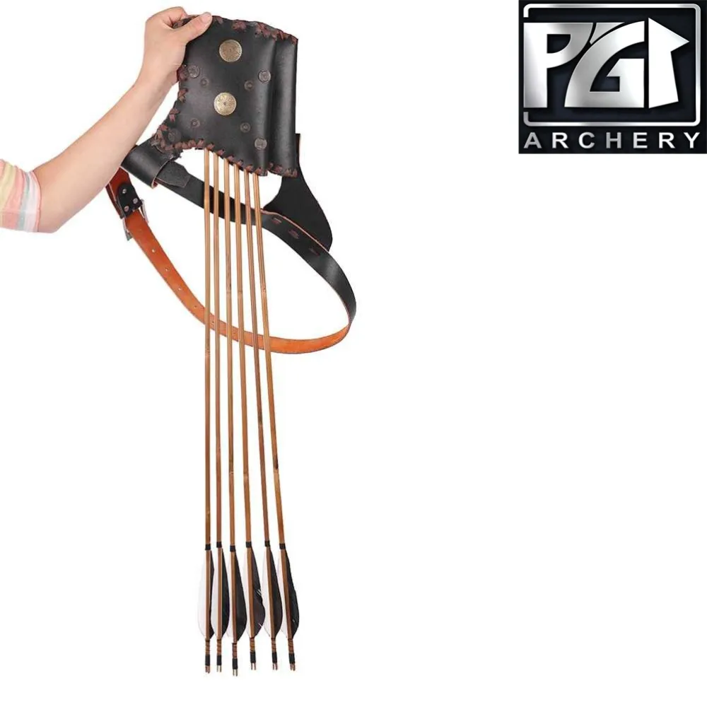 PG1ARCHERY Hip колчан для стрел с ремнем кожаный традиционный стрельбы из лука сумка
