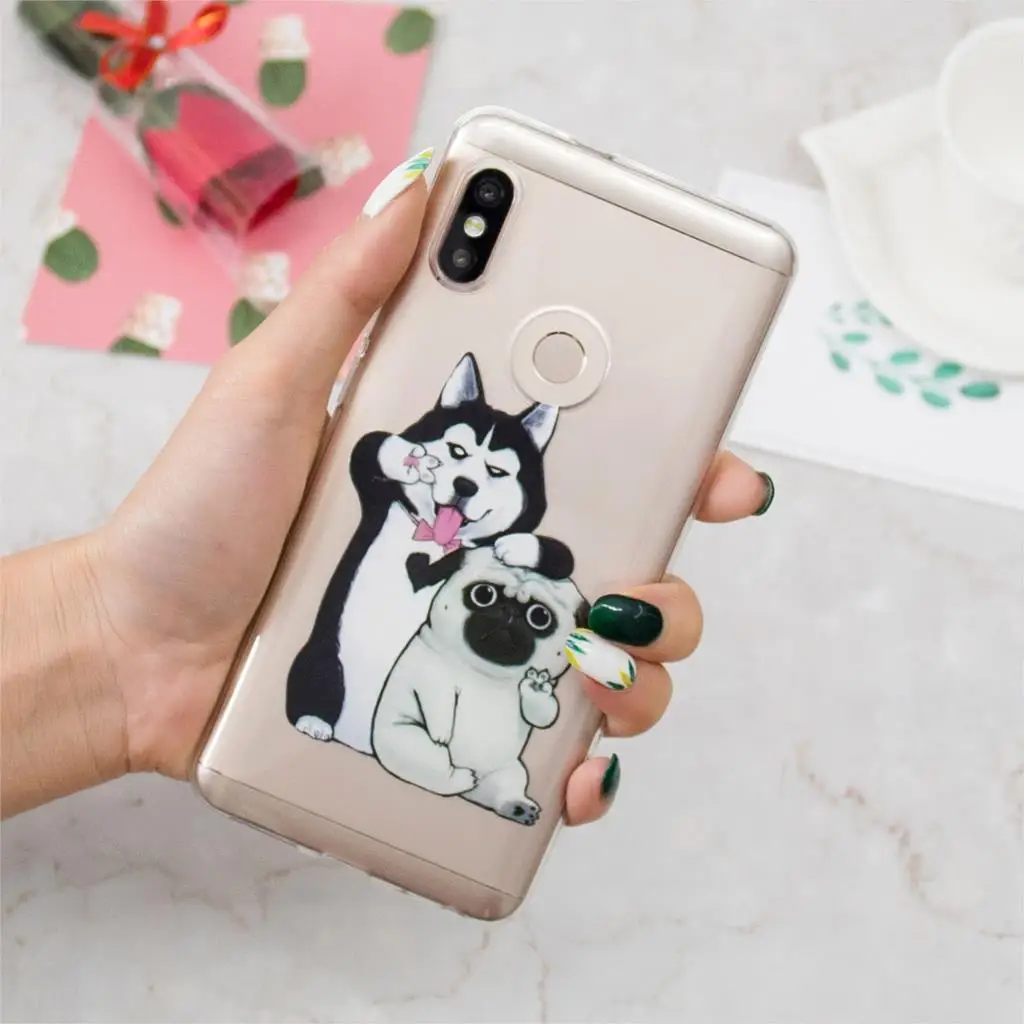 Печать Прозрачный чехол для телефона из мягкого силикона ТПУ с рисунком Xiaomi mi 8 A1