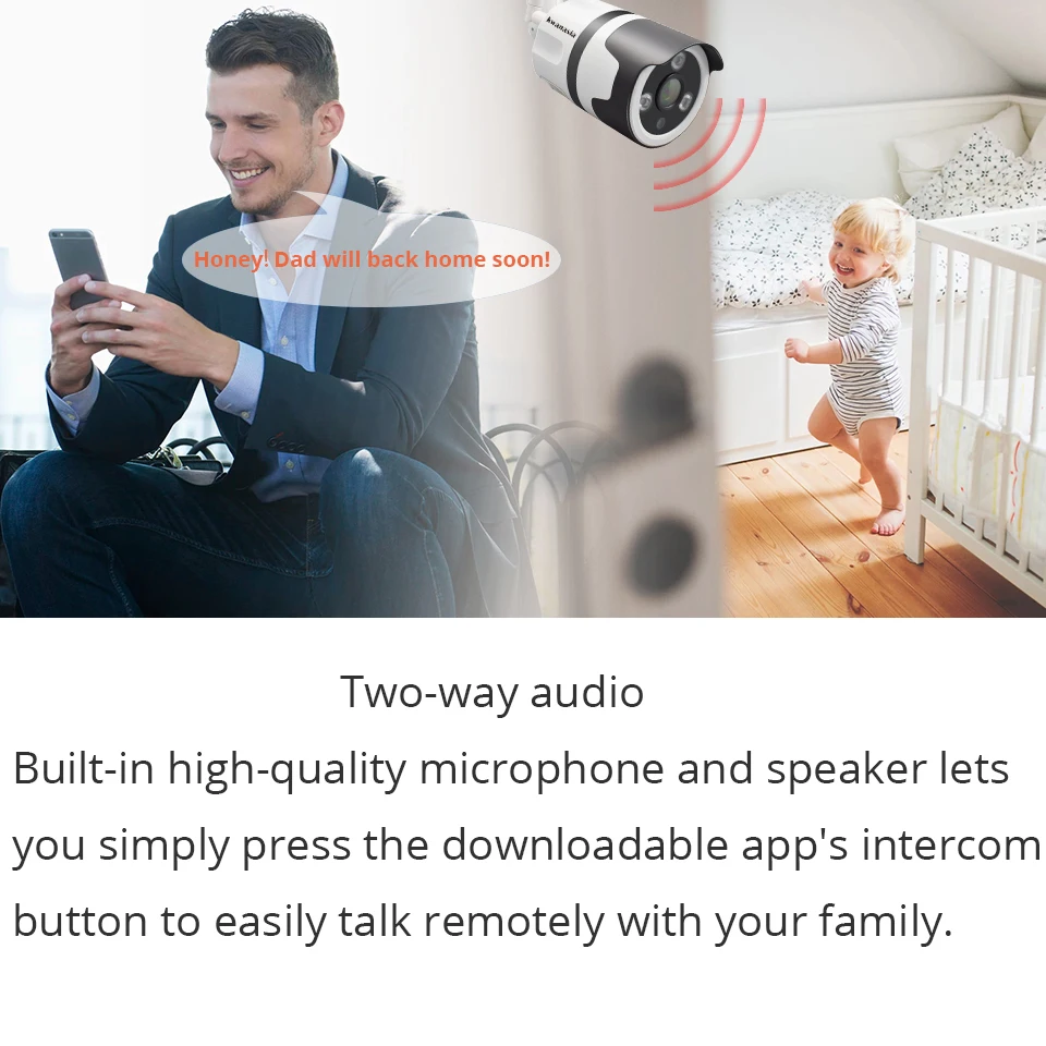IP камера наружная беспроводная водонепроницаемая с поддержкой Wi Fi 2 МП 1080P|Камеры