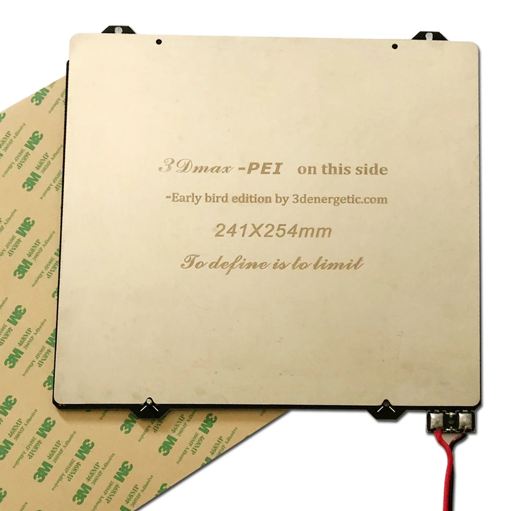 ENERGETIC Prusa i3 Mk3 3D Printer Heated Bed Platform 241x254mm Flex Hot PEI Build Surface With Spring Steel Sheet | Компьютеры и офис