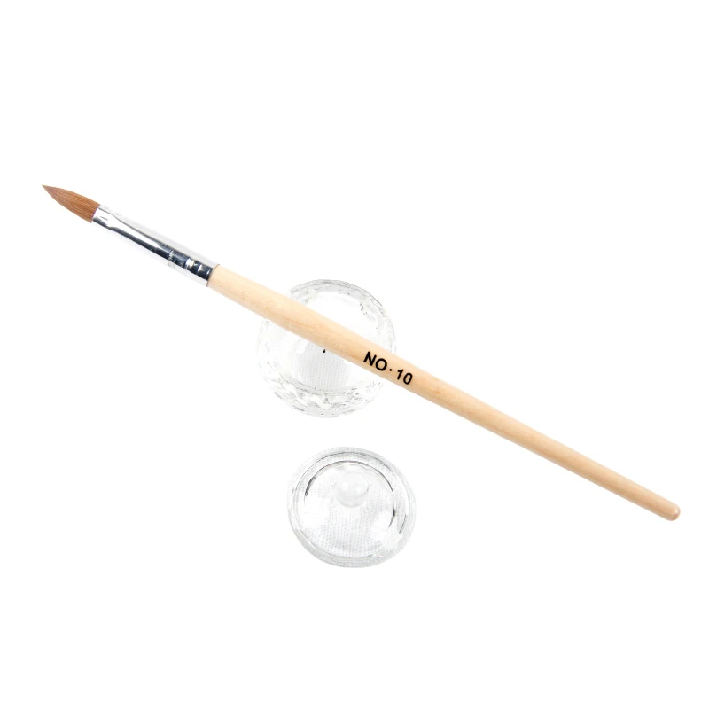 

ANGNYA 1Pcs Kolinsky Sable Hair Size 10# Round Nail Art Brush UV Gel Drawing Painting Acrylic Brush Wooden Handle Nail Art Tool