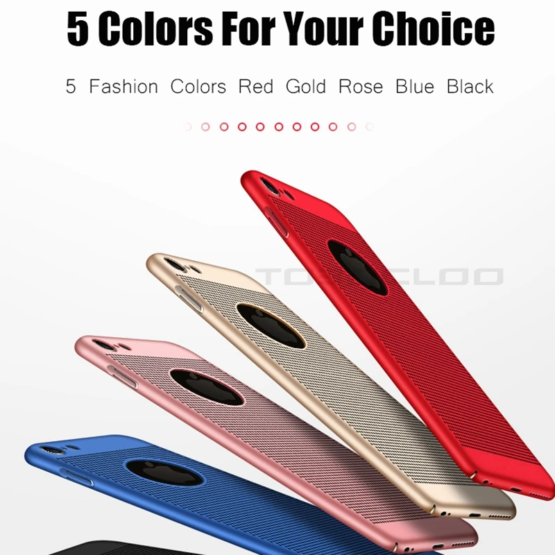 Дышащие чехлы для iPhone 6 6S 7 7Plus 8 Plus X XS MAX XR i8 i7 7P тонкий ультра жесткий ПК отверстие