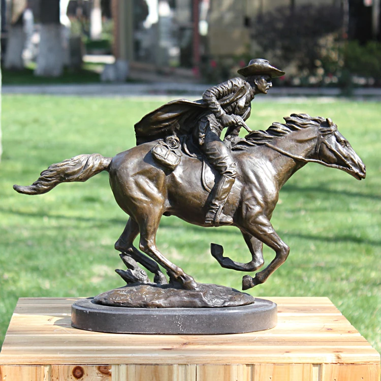 

Horse horse riding cowboy chase copper bronze statue s ornaments Home Furnishing decorative gift giftroom Art Statue