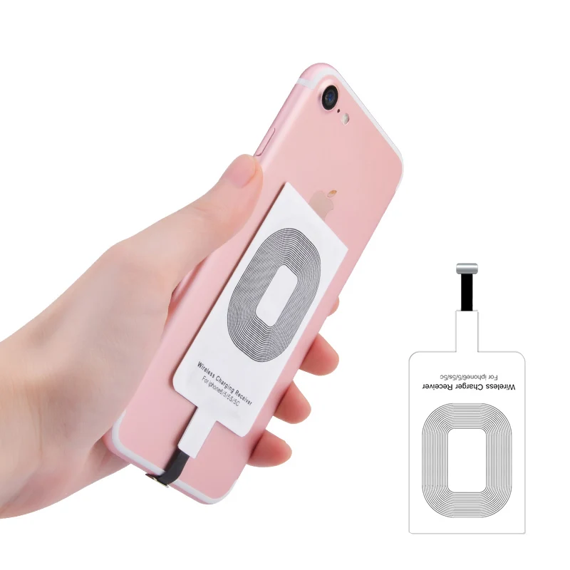 QI Стандартный беспроводной приемник зарядного устройства для Apple iPhone 5 5C 5S SE 6 6S 7