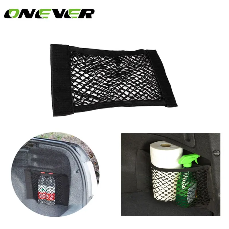 Сетчатая Сумка для хранения Onever в багажник автомобиля эластичная карманная авто