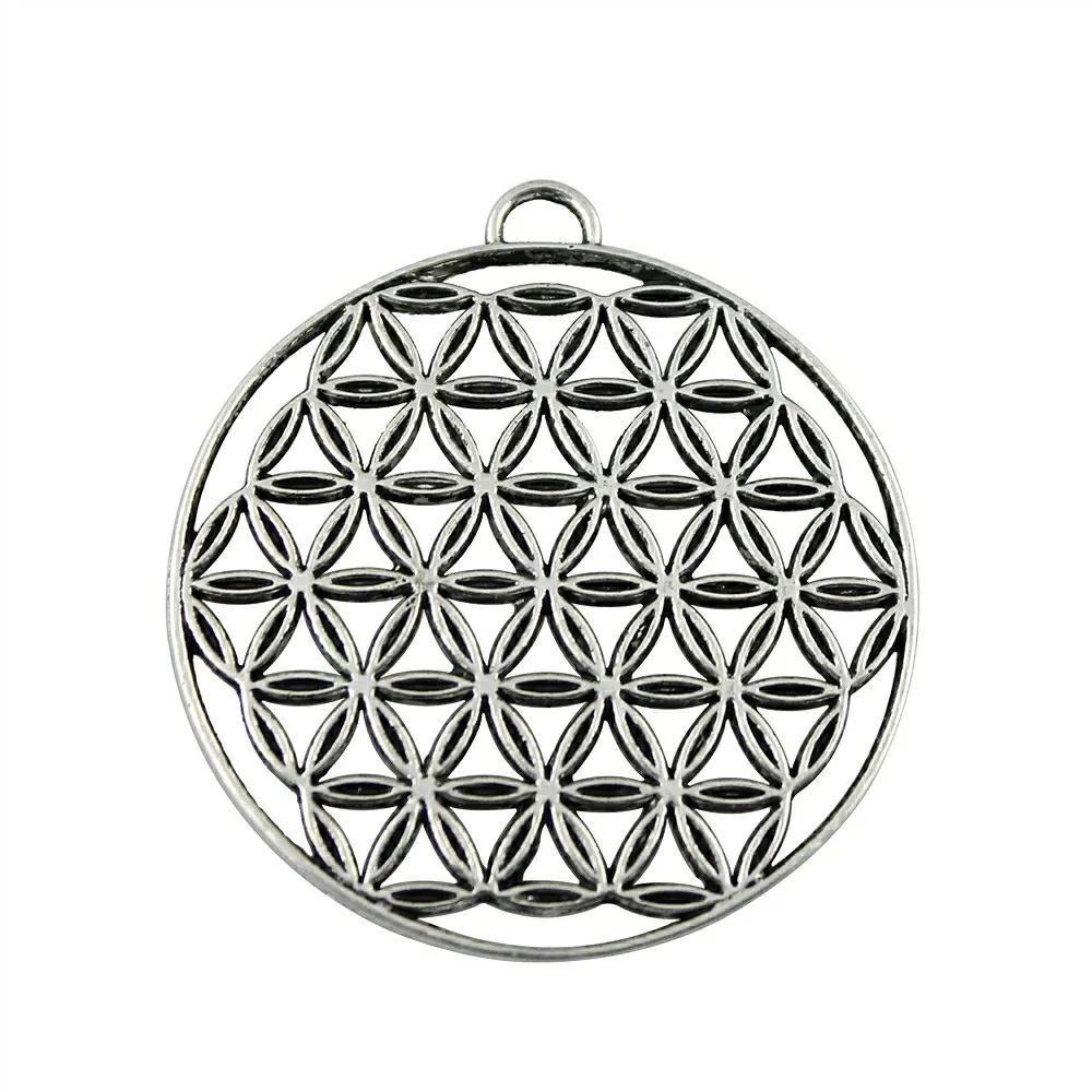 WYSIWYG 2 шт 48x44 мм круглый цветок очарование кулон жизни подвески|charm flower|flower charmlife charm