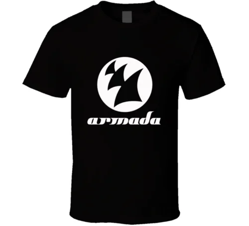 Armada Music Trance DJ черная белая футболка мужская Бесплатная доставка Harajuku топы модная