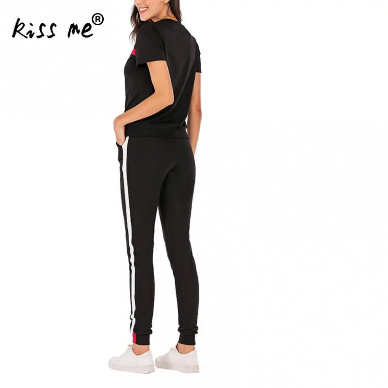 Women Sportswear Two Piece Yoga Sets Gym Running Sport Suit Fitness Clothes Workout Wear Pants Set Solid | Спорт и развлечения