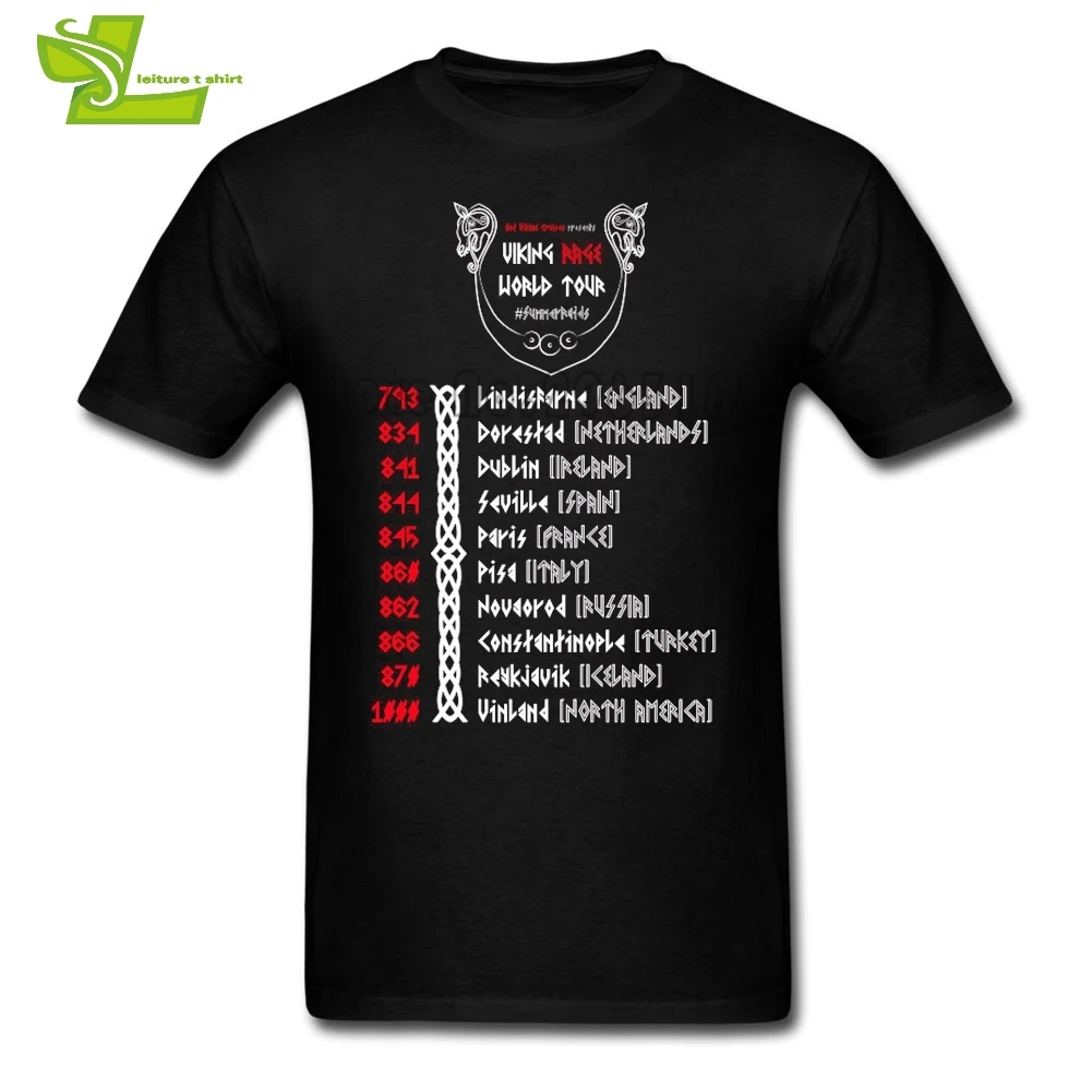 Viking Rage Tour Футболка мужская летняя футболка с круглым вырезом новинка мужские