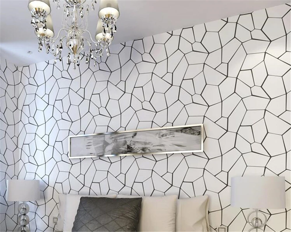 Beibehang Water cube non-woven wallpaper Living room bedroom modern minimalist TV background wall photos 3d | Обустройство дома