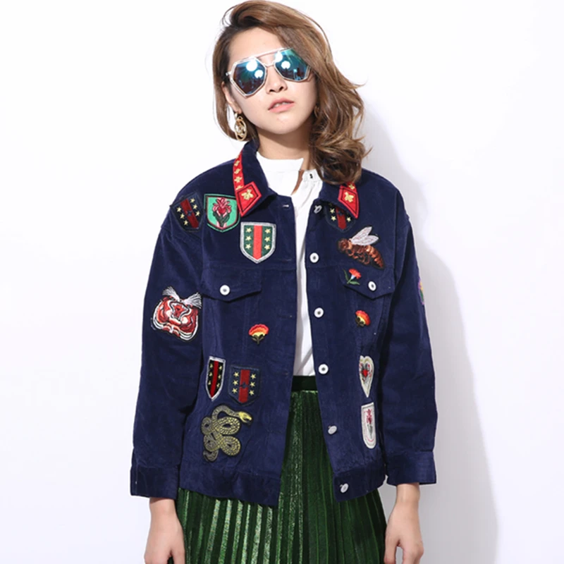 Зимняя хлопковая куртка для детей осень зима образным вышивальным знаком