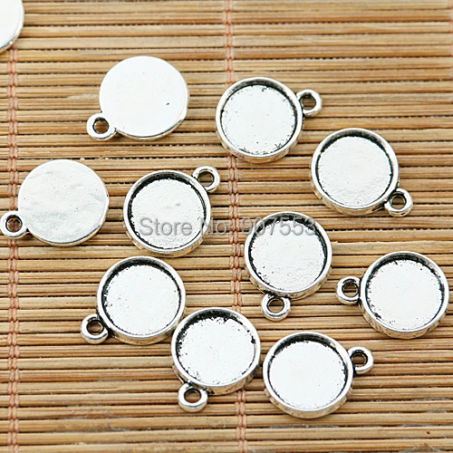 

120pcs tibetan silver color round cabohon settings (INNER SIZE:10mm)EF1434