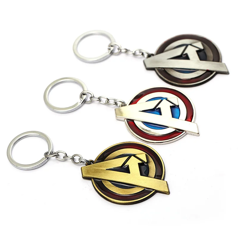 New Captain America Letter A keychain Avengers 3 Infinity War Shield Metal Pendant key Chains Charm Gifts Movie Jewelry Thonas | Украшения