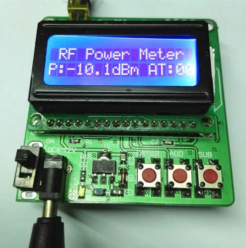 Цифровой радиочастотный измеритель мощности от-75 до + 16dBmpower с ЖК-дисплеем 1 ~ 600 МГц