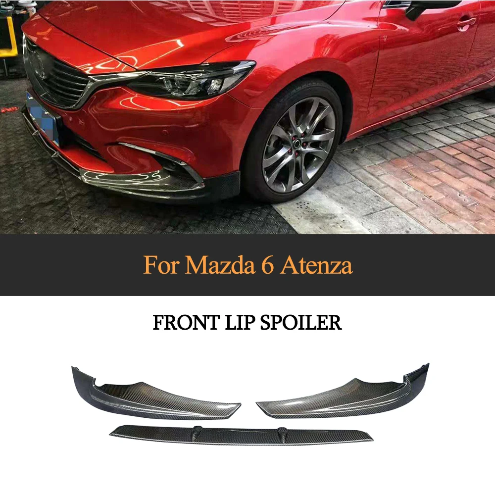 Передний бампер из углеродного волокна для Mazda 6 GT GX GS L Touring Sedan 4 двери 2017