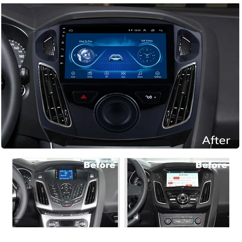 Супер тонкий сенсорный экран Android 8,1 радио gps навигация для Ford Focus 2012- головное устройство планшеты стерео Мультимедиа Bluetooth