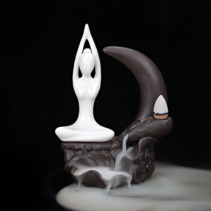 Благовония с лунным Луном для пруда йоги девочек 10 шт. ладанов керамических