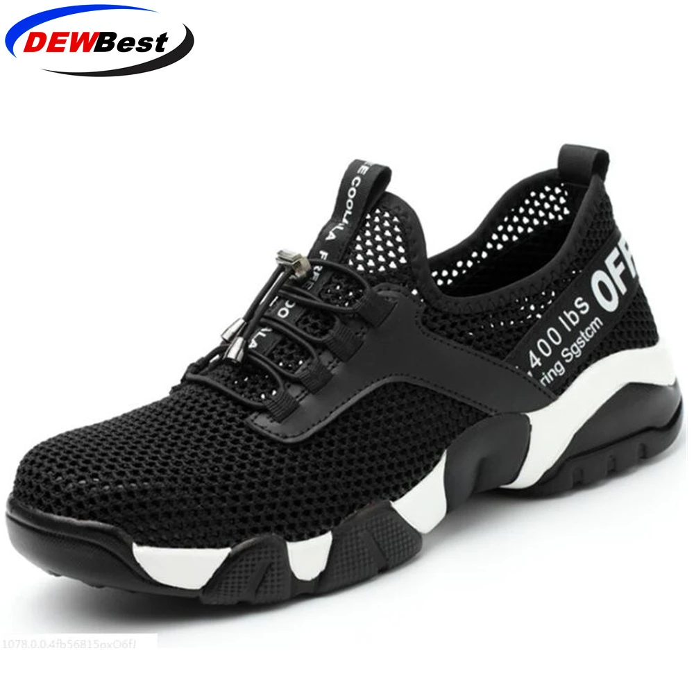 Aramid sole Breathable safety shoes Women and men's Lightweight summer anti-smashing piercing work sandals Single mesh sneakers | Обувь